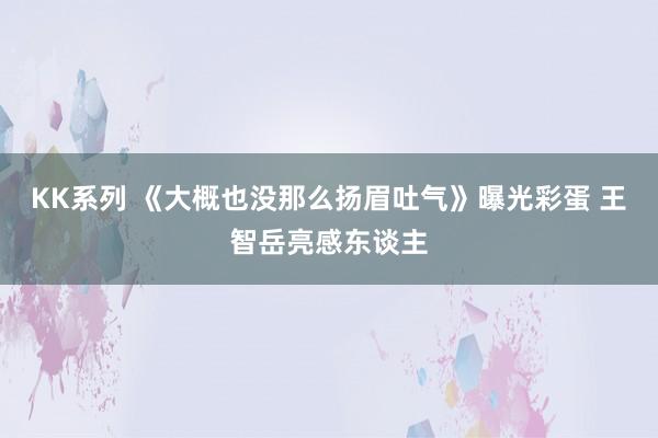 KK系列 《大概也没那么扬眉吐气》曝光彩蛋 王智岳亮感东谈主