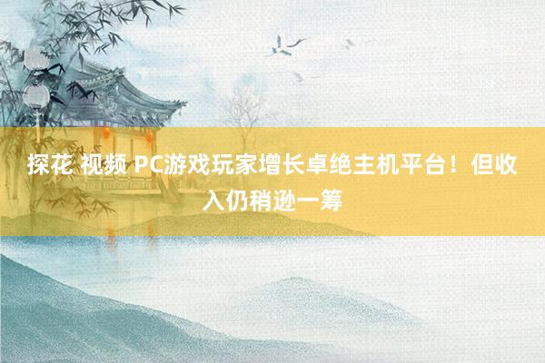 探花 视频 PC游戏玩家增长卓绝主机平台！但收入仍稍逊一筹