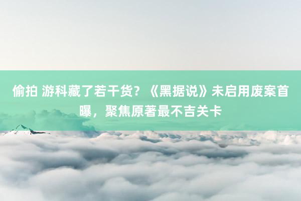 偷拍 游科藏了若干货？《黑据说》未启用废案首曝，聚焦原著最不吉关卡