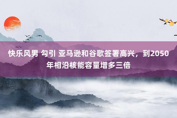 快乐风男 勾引 亚马逊和谷歌签署高兴，到2050年相沿核能容量增多三倍