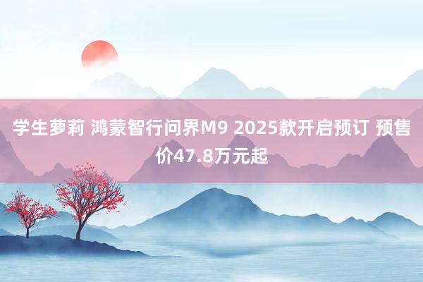 学生萝莉 鸿蒙智行问界M9 2025款开启预订 预售价47.8万元起