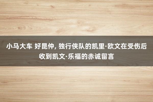 小马大车 好昆仲, 独行侠队的凯里·欧文在受伤后收到凯文·乐福的赤诚留言