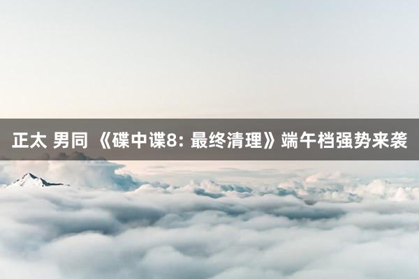 正太 男同 《碟中谍8: 最终清理》端午档强势来袭