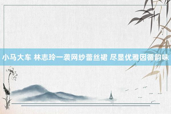 小马大车 林志玲一袭网纱蕾丝裙 尽显优雅因循韵味