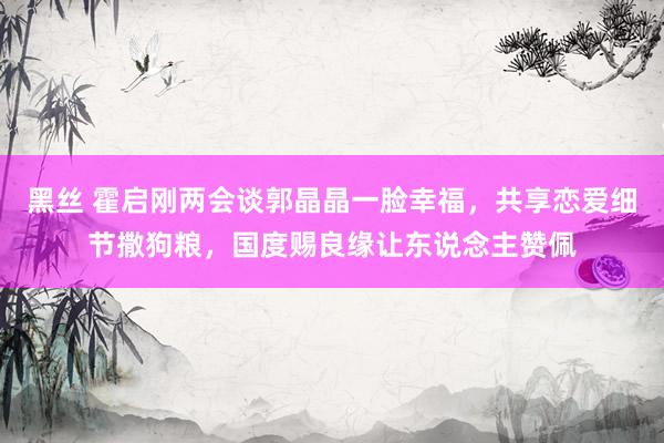 黑丝 霍启刚两会谈郭晶晶一脸幸福，共享恋爱细节撒狗粮，国度赐良缘让东说念主赞佩
